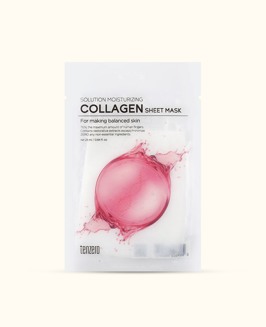 TENZERO SOLUTION MOISTURIZING COLLAGEN SHEET MASK