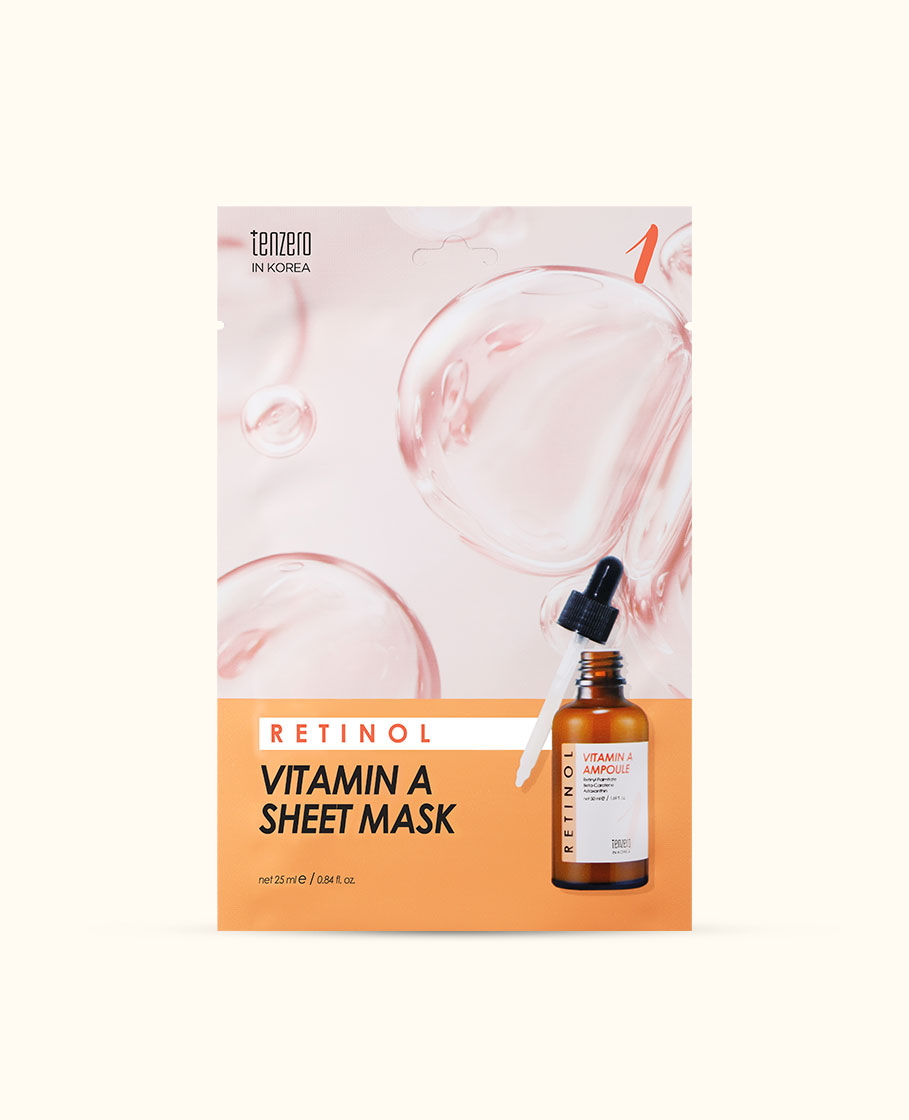 TENZERO RETINOL VITAMIN A AMPOULE SHEET MASK