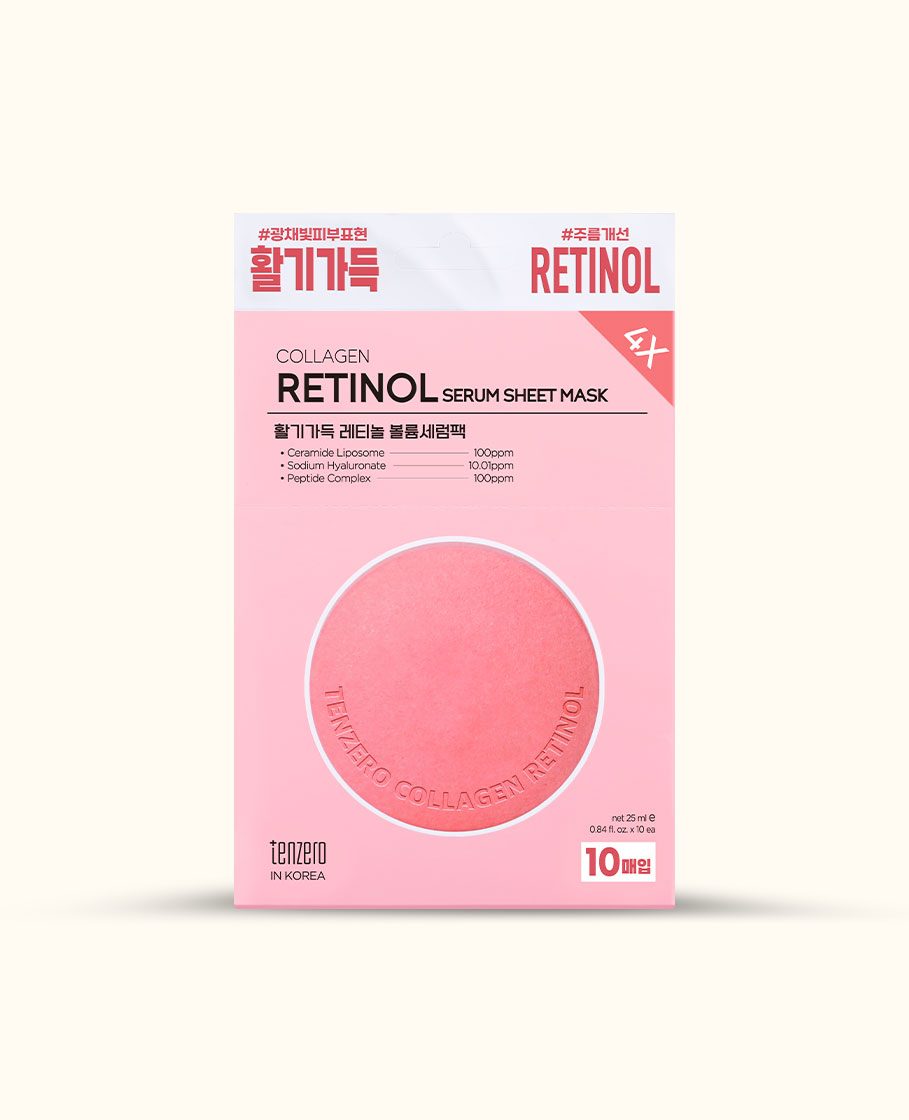 TENZERO 4X COLLAGEN RETINOL SERUM SHEET MASK