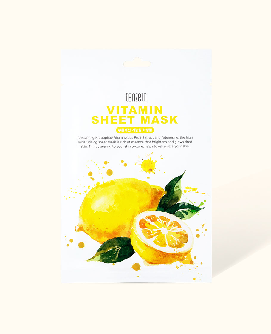 MẶT NẠ GIẤY DƯỠNG SÁNG VÀ PHỤC HỒI DA TENZERO VITAMIN SHEET MASK