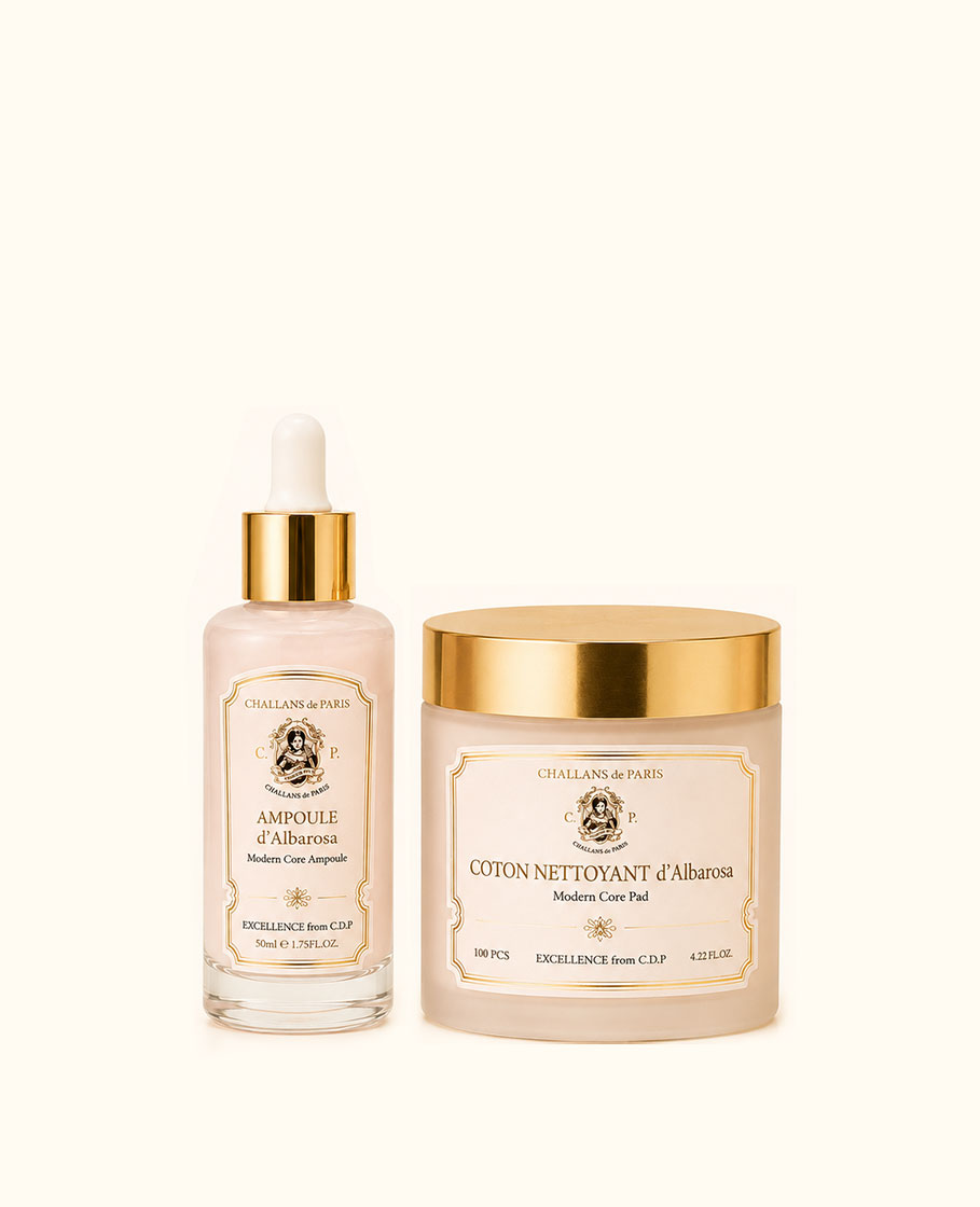 BỘ SẢN PHẨM DƯỠNG SÁNG VÀ LÀM ĐỀU MÀU DA CHALLANS de PARIS: ALBAROSA BRIGHTENING DUO