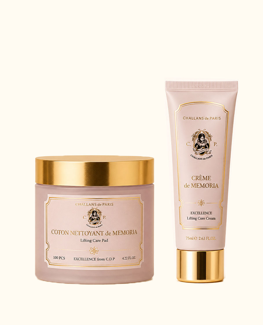 BỘ SẢN PHẨM CHỐNG LÃO HÓA, ĐỊNH HÌNH NÂNG CƠ HÀNG NGÀY CHALLANS de PARIS MEMORIA ANTI-AGING ROUTINE