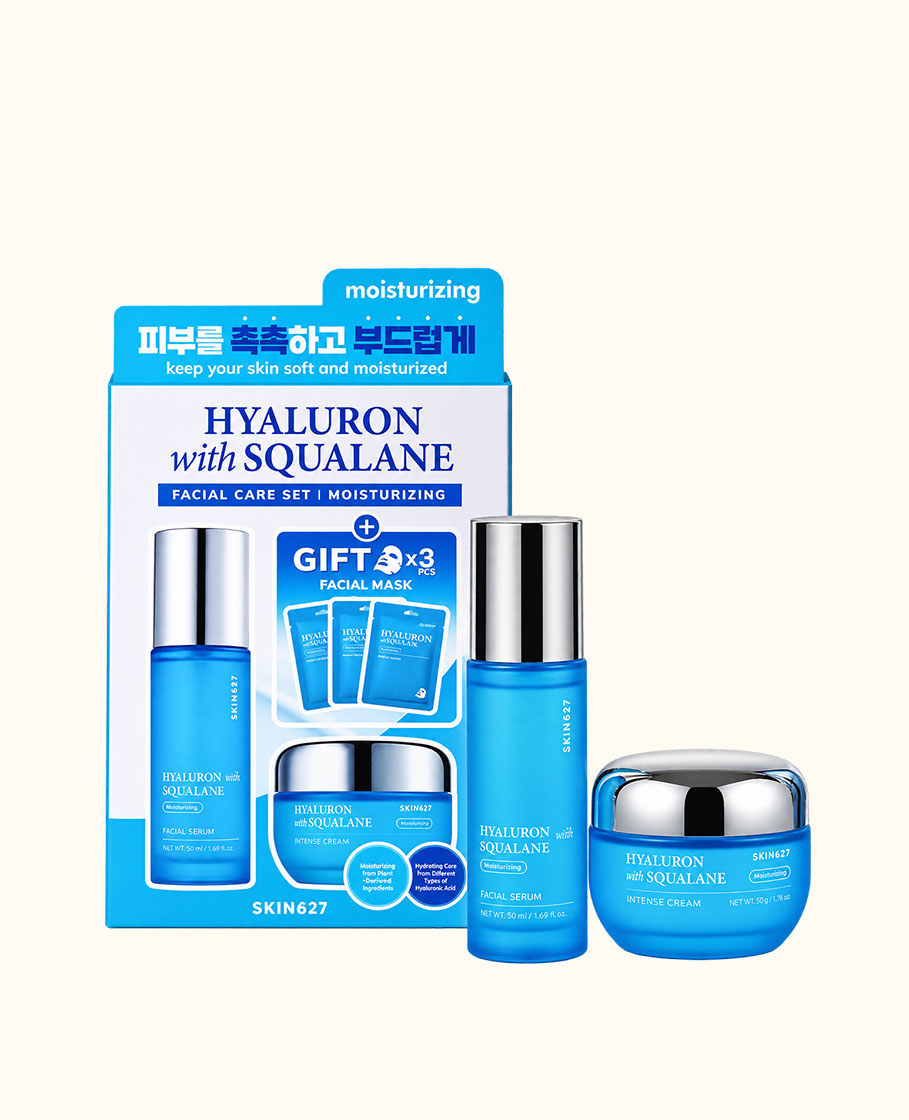 SKIN627 Bộ chăm sóc da cấp ẩm Hyaluronic Acid & Squalane
